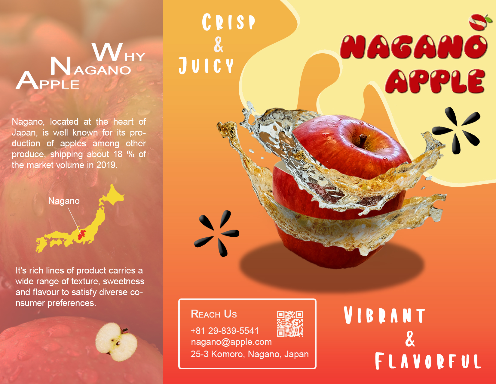 Tri Fold Brochure - Nagano Apple